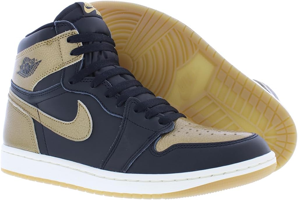Air Jordan 1 Retro High OG Yellow Ocrre (DZ5485-071, Black/Sail/Metallic Gold)