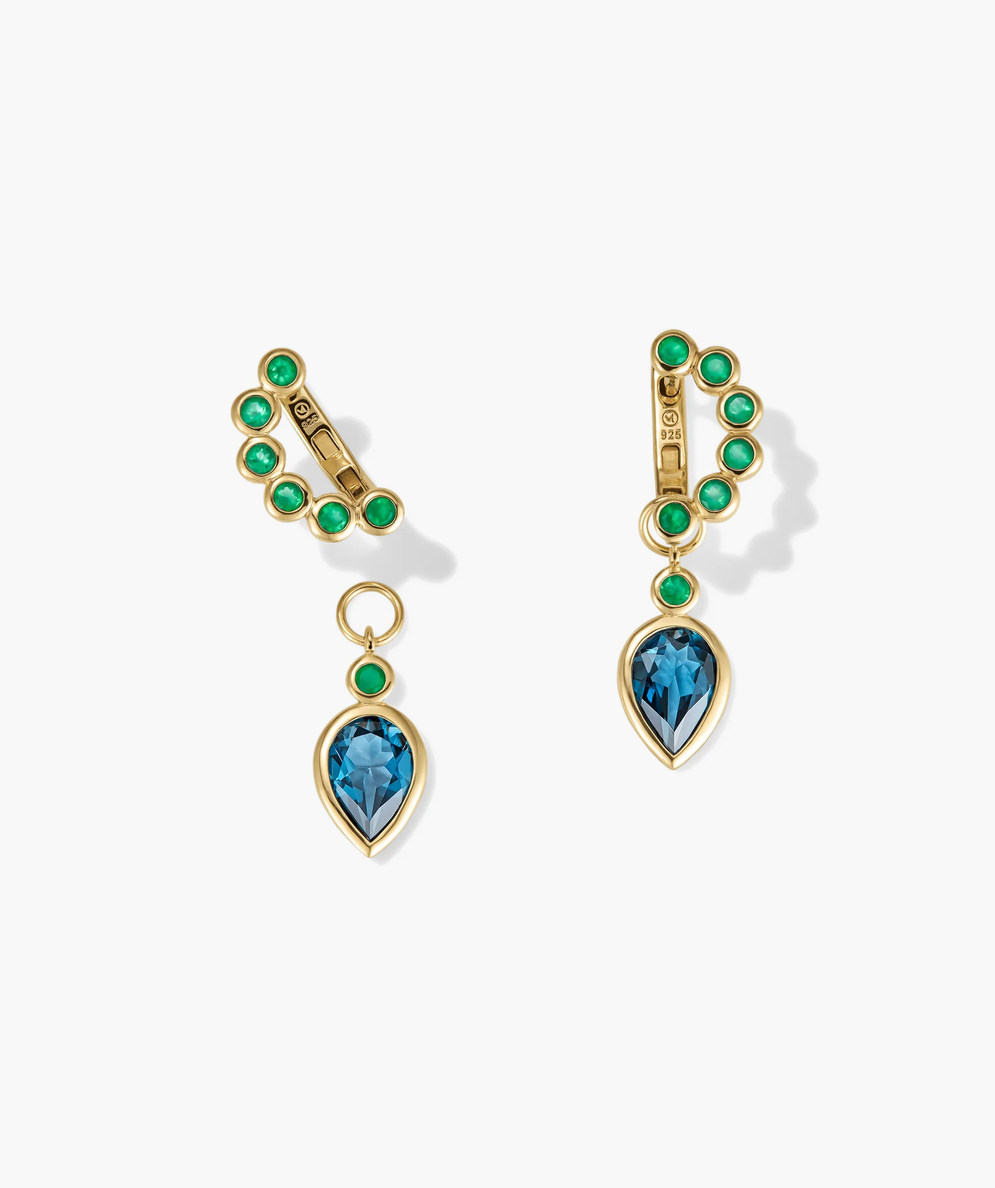 Remy Gemstone Charm Hoops