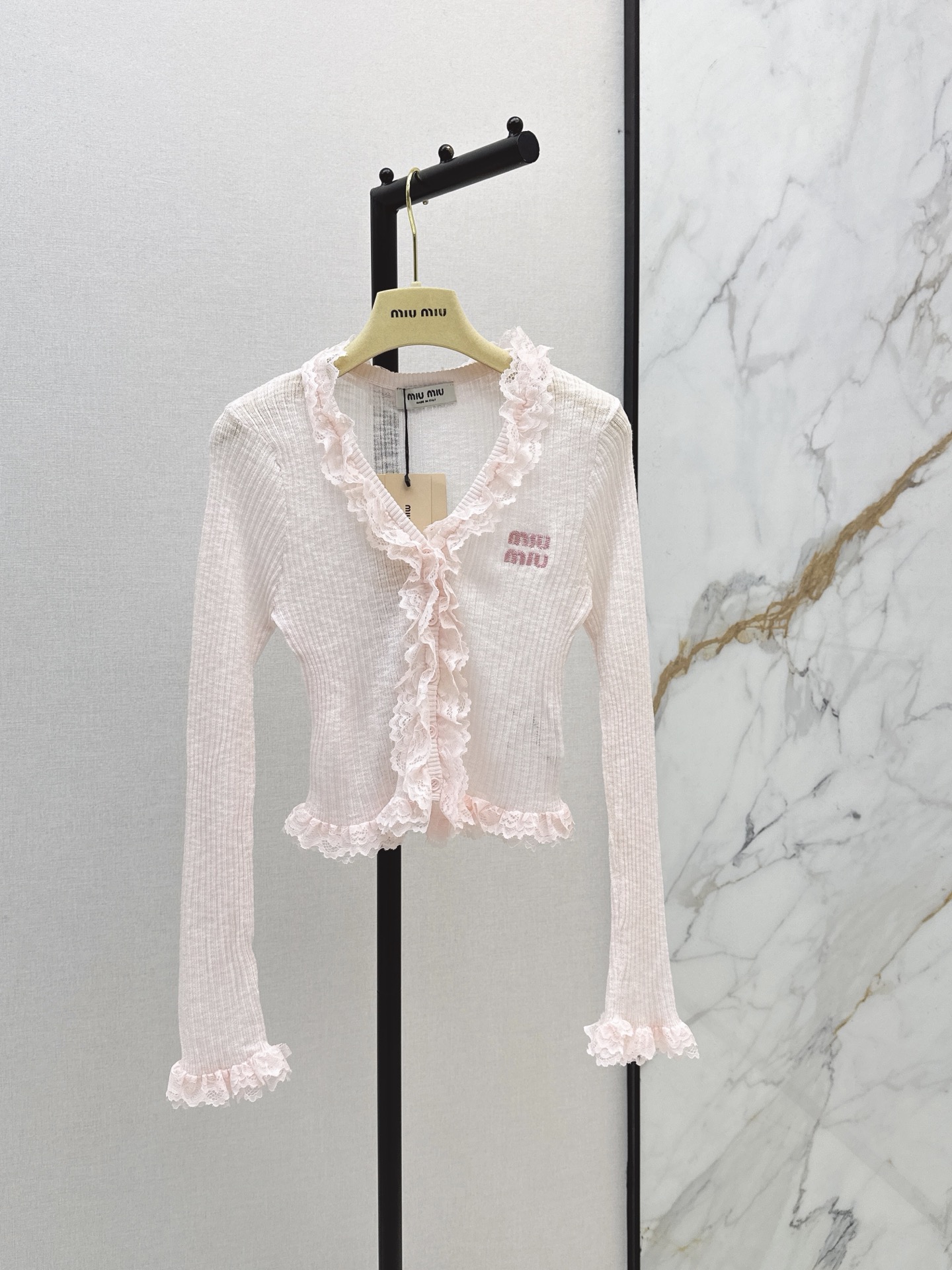 Miu New Lace knit cardigan