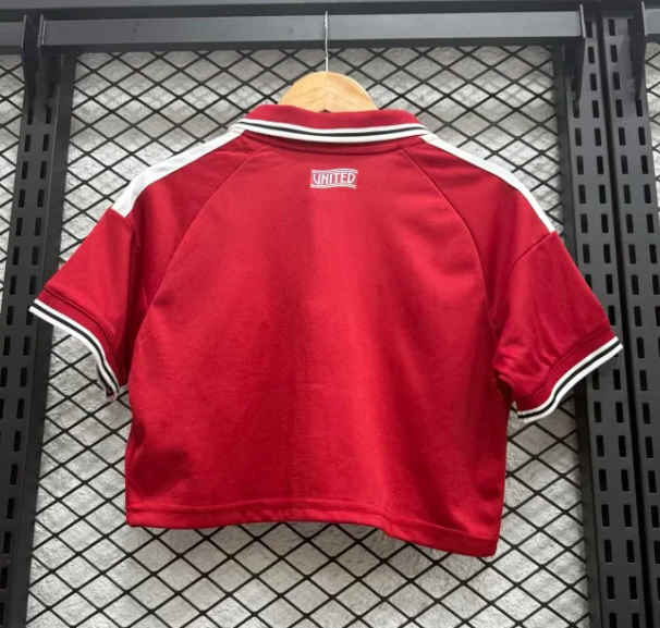Manchester United Home Woman Cropped Jersey