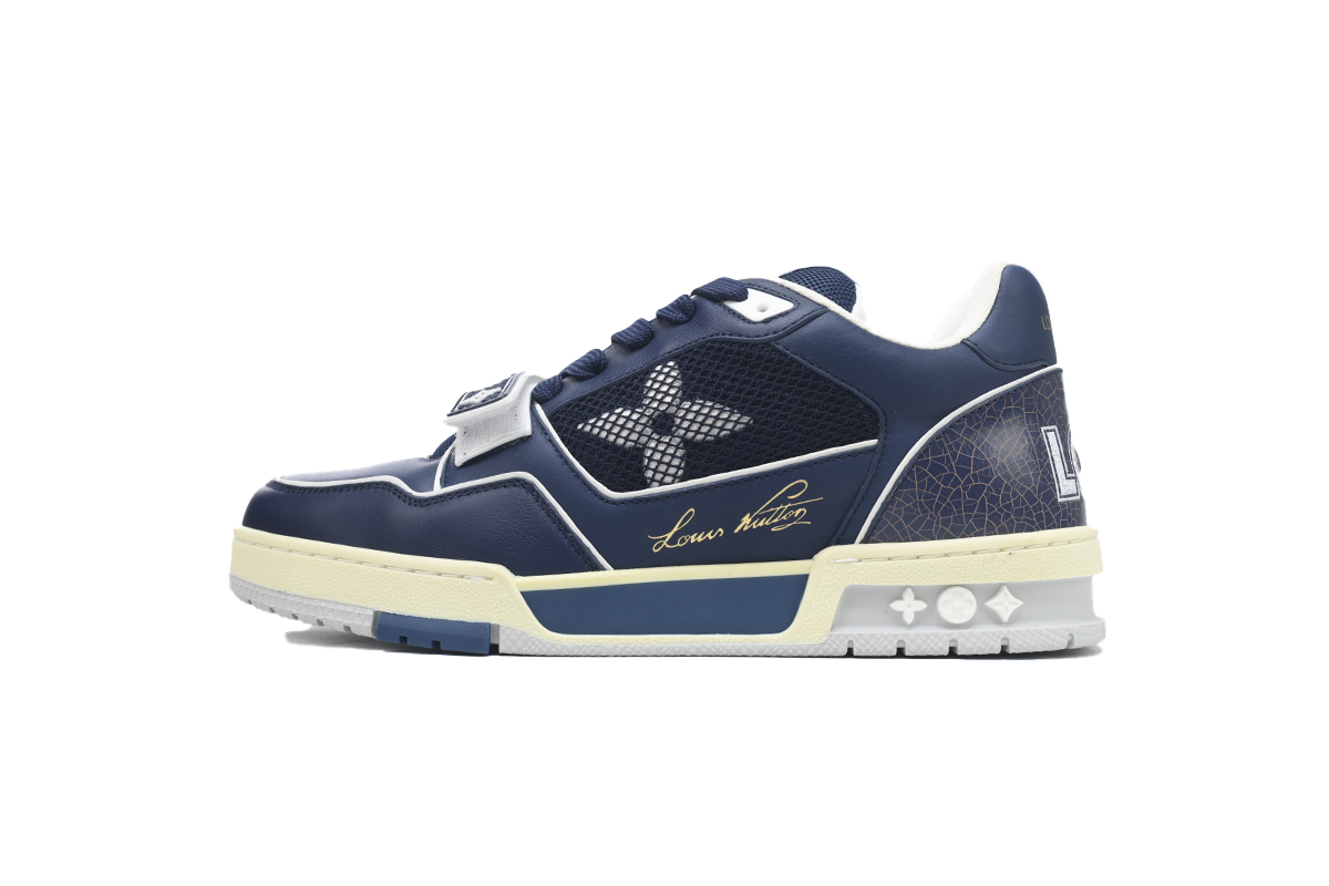 Pkkicks God Batch LOUIS VUITTON Trainer Dark Blue
