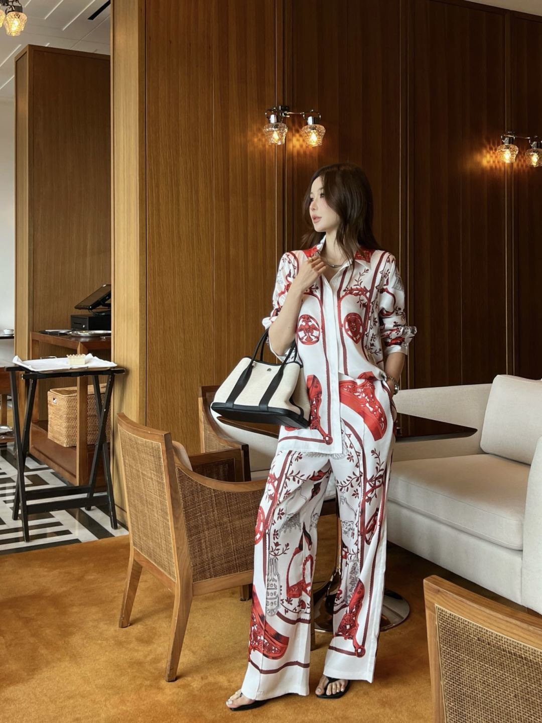 Herm New print silk shirt