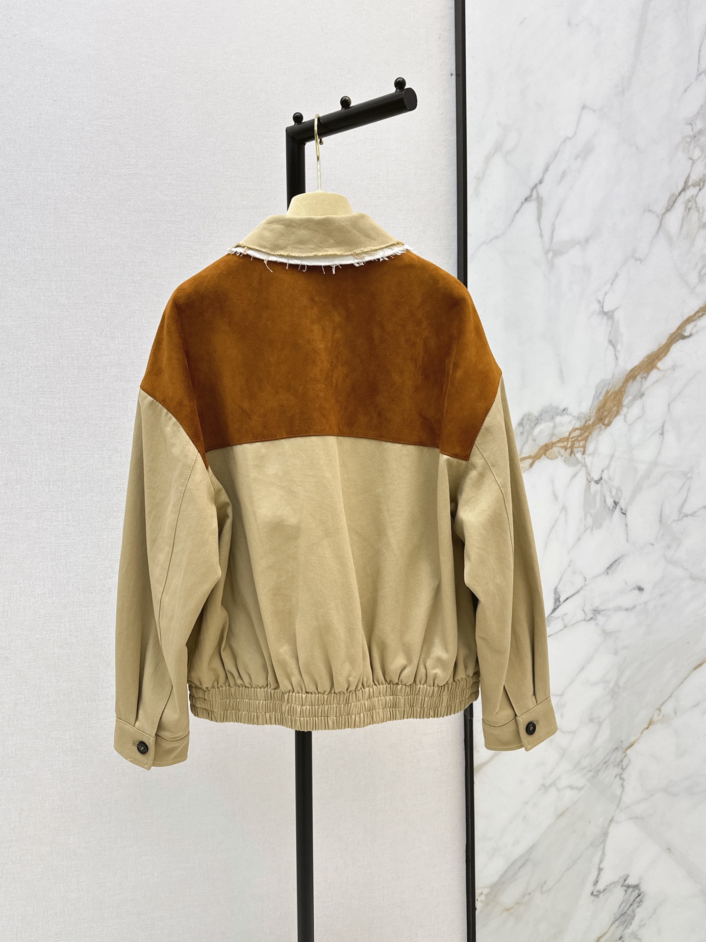 Miu New Water Drill Velvet Patchwork Jacket