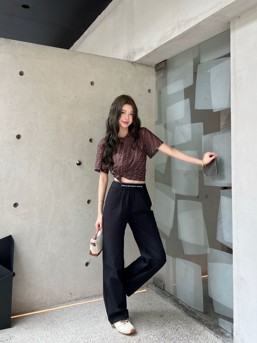 Fend New Mesh Short-Sleeve Top