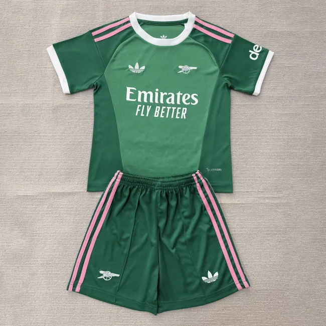 Kids Arsenal Green Goalkeeper Suit 26/27