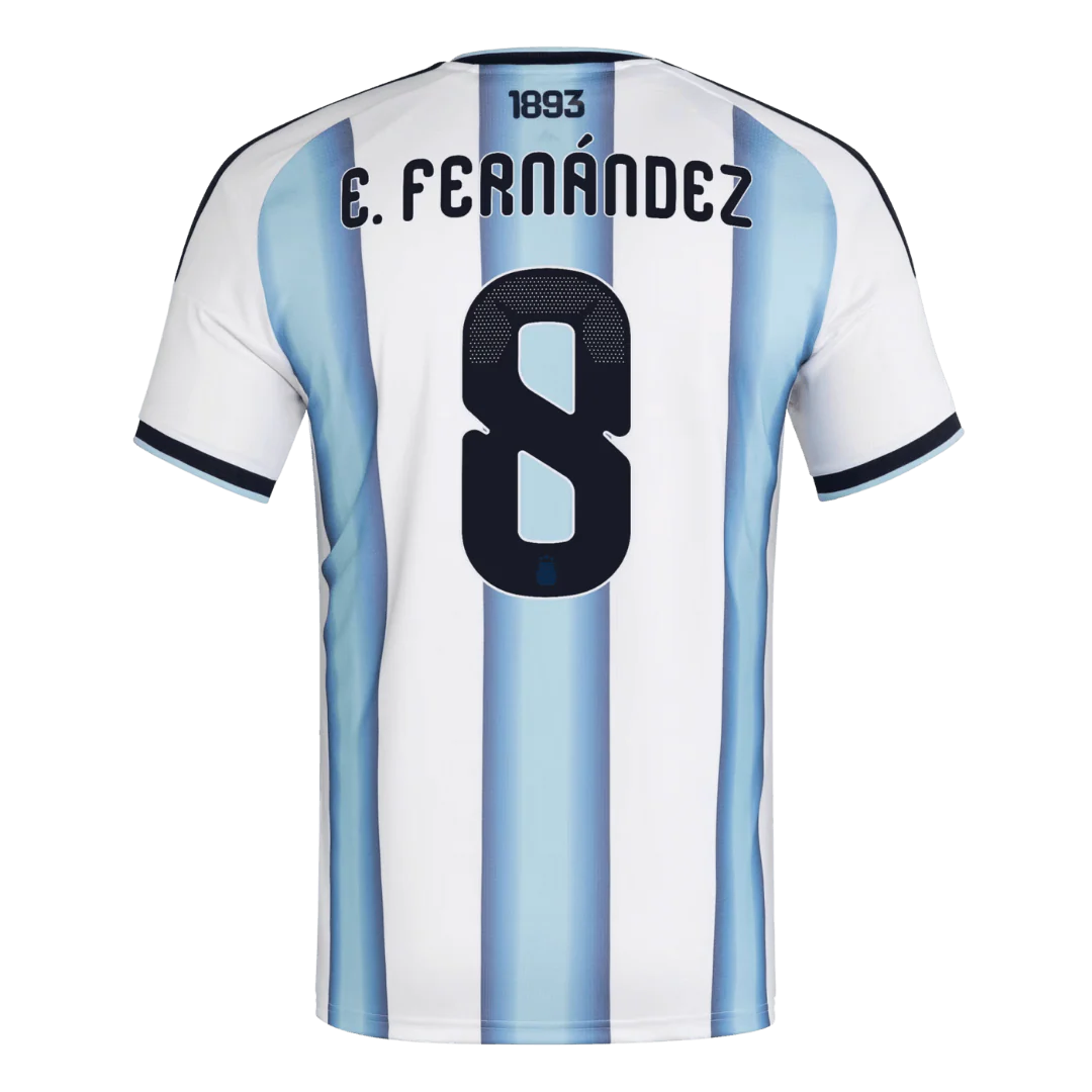 E. FERNÁNDEZ #8 Argentina Home Soccer Jersey 2026 World Cup