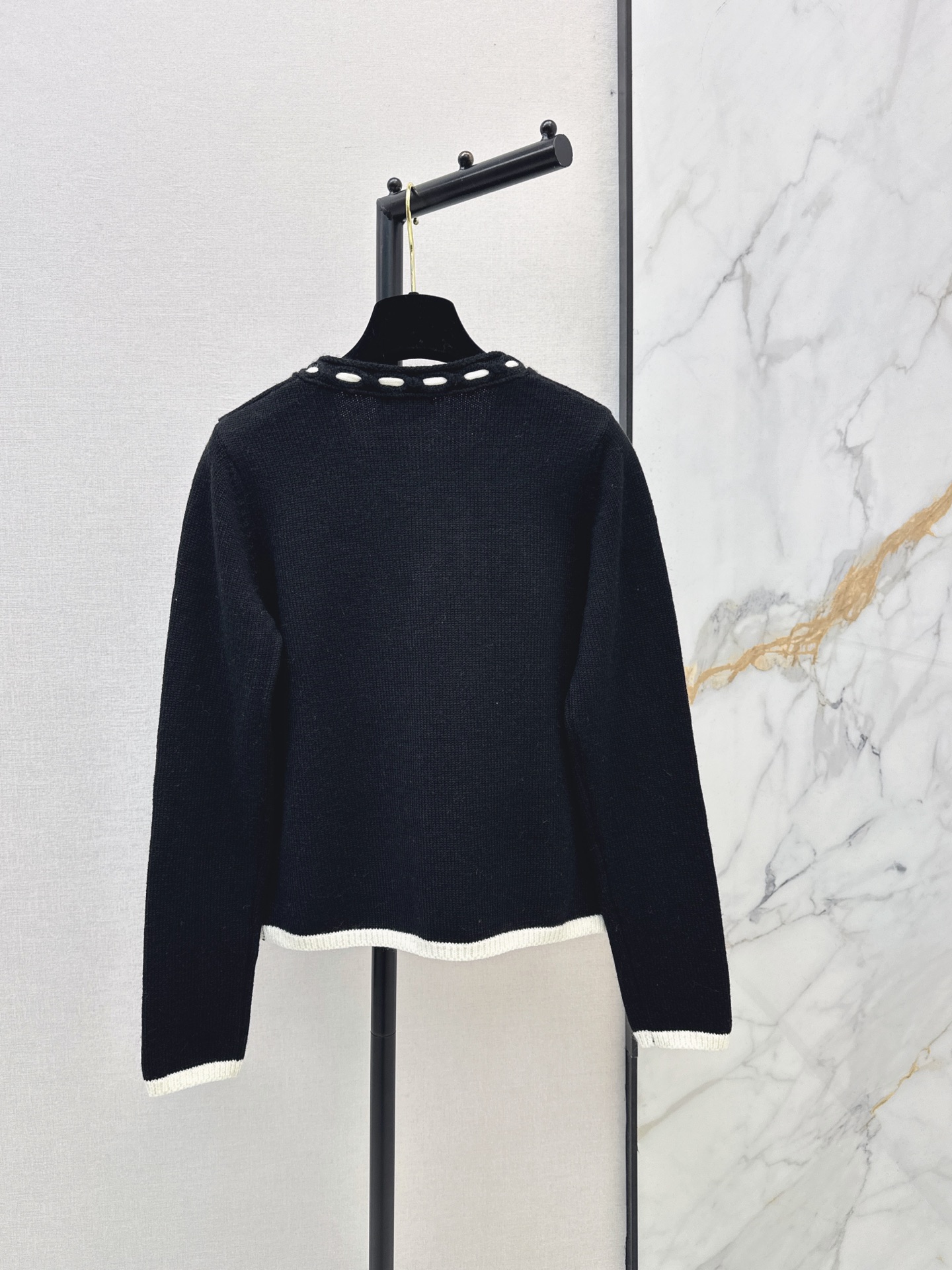Chan New Color-block edge cardigan