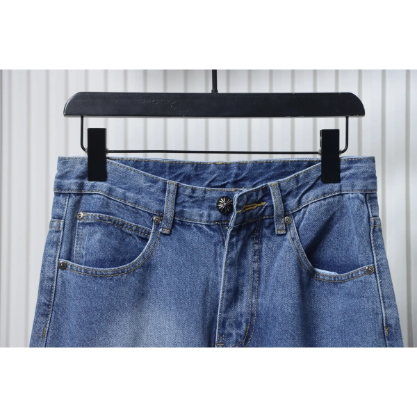 Chrome Hearts Miami Art Basel White Black Cross Patch Jeans