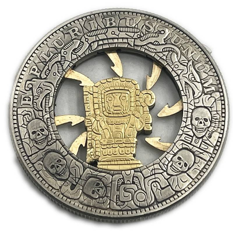 USA Movable Mechanical Coin 'Trap Coin' Roman Booteen Coin Hobo Nickel Morgan Dollar Amazing Art Collectible Creative Gift Handmade Commemoration Coin