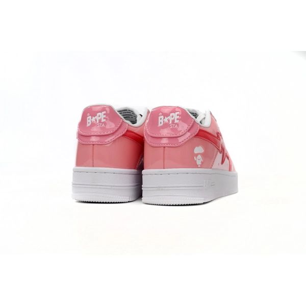 Cheap Fake BapeSta Low Pink Paint Leather 1H2-019-1046