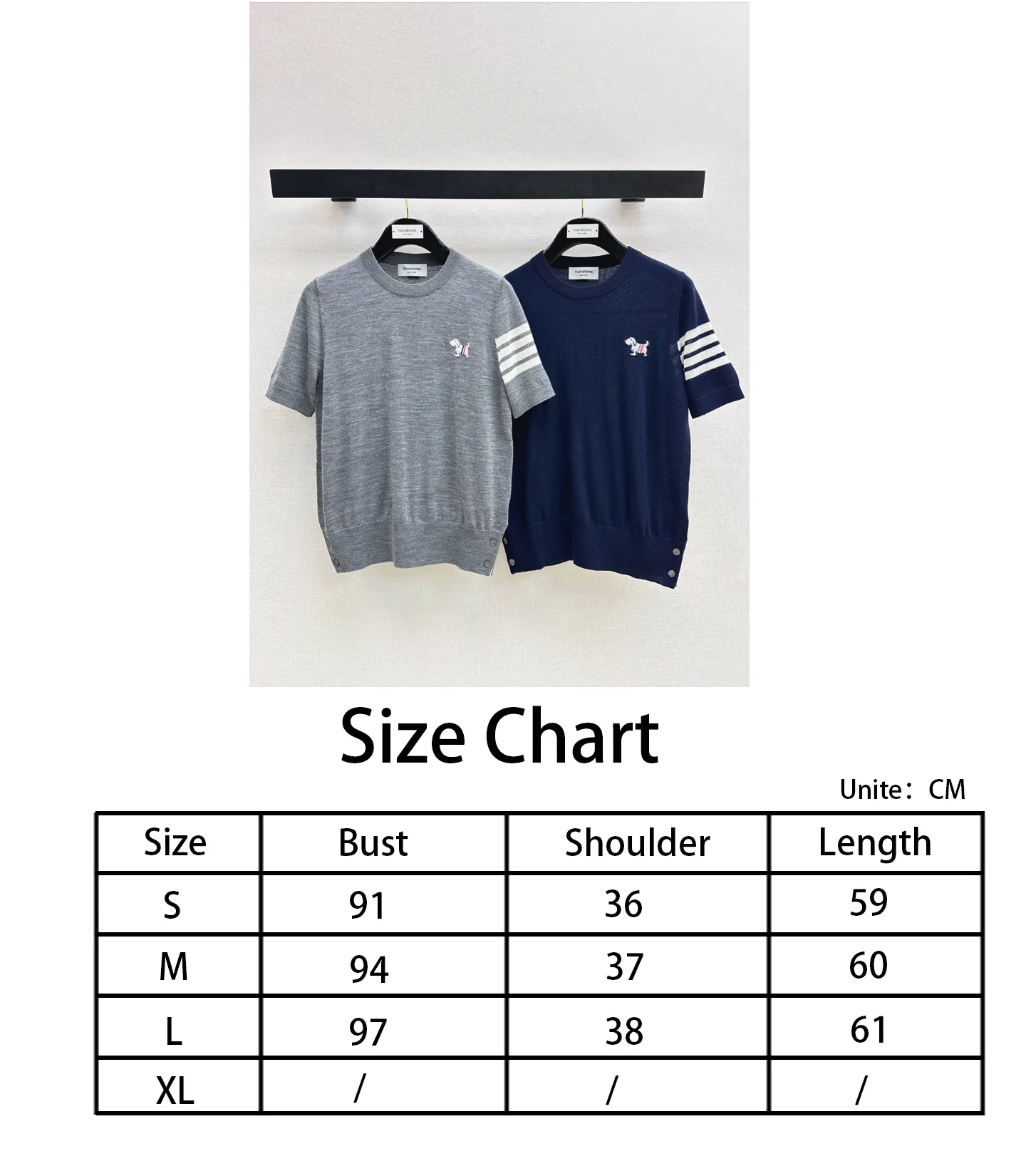 Thom NEW embroidery short sleeve knitwear