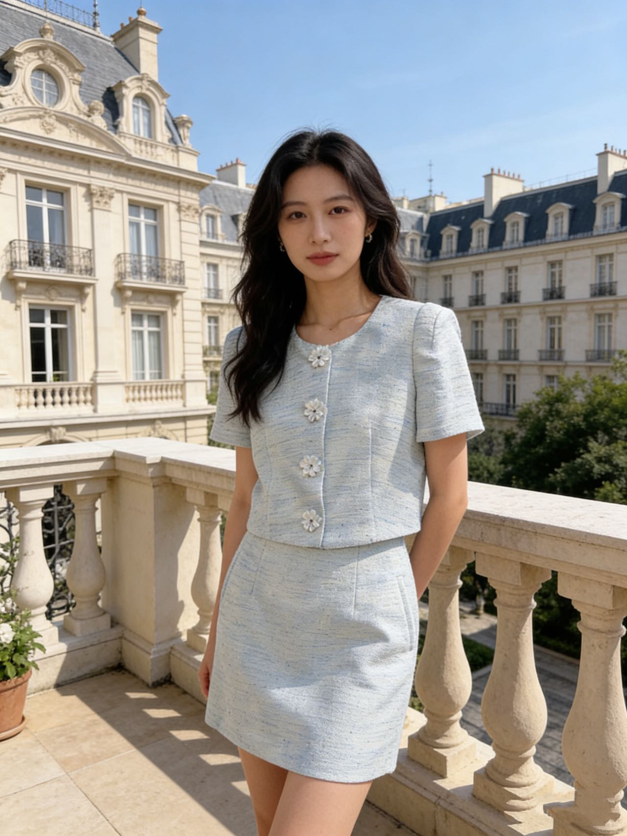 Chan 26ss tweed suit