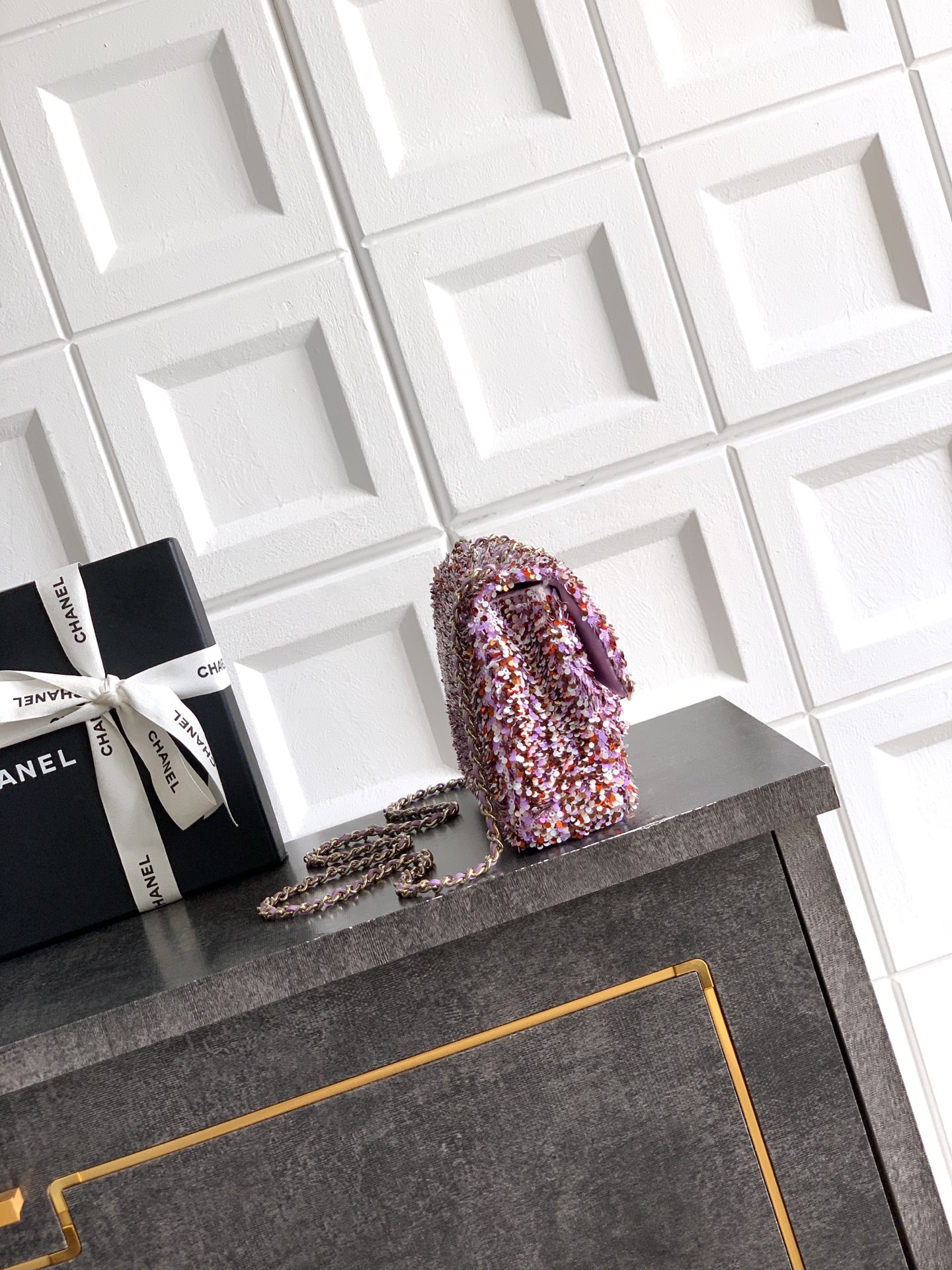 Chan New Sequin Beaded Bag