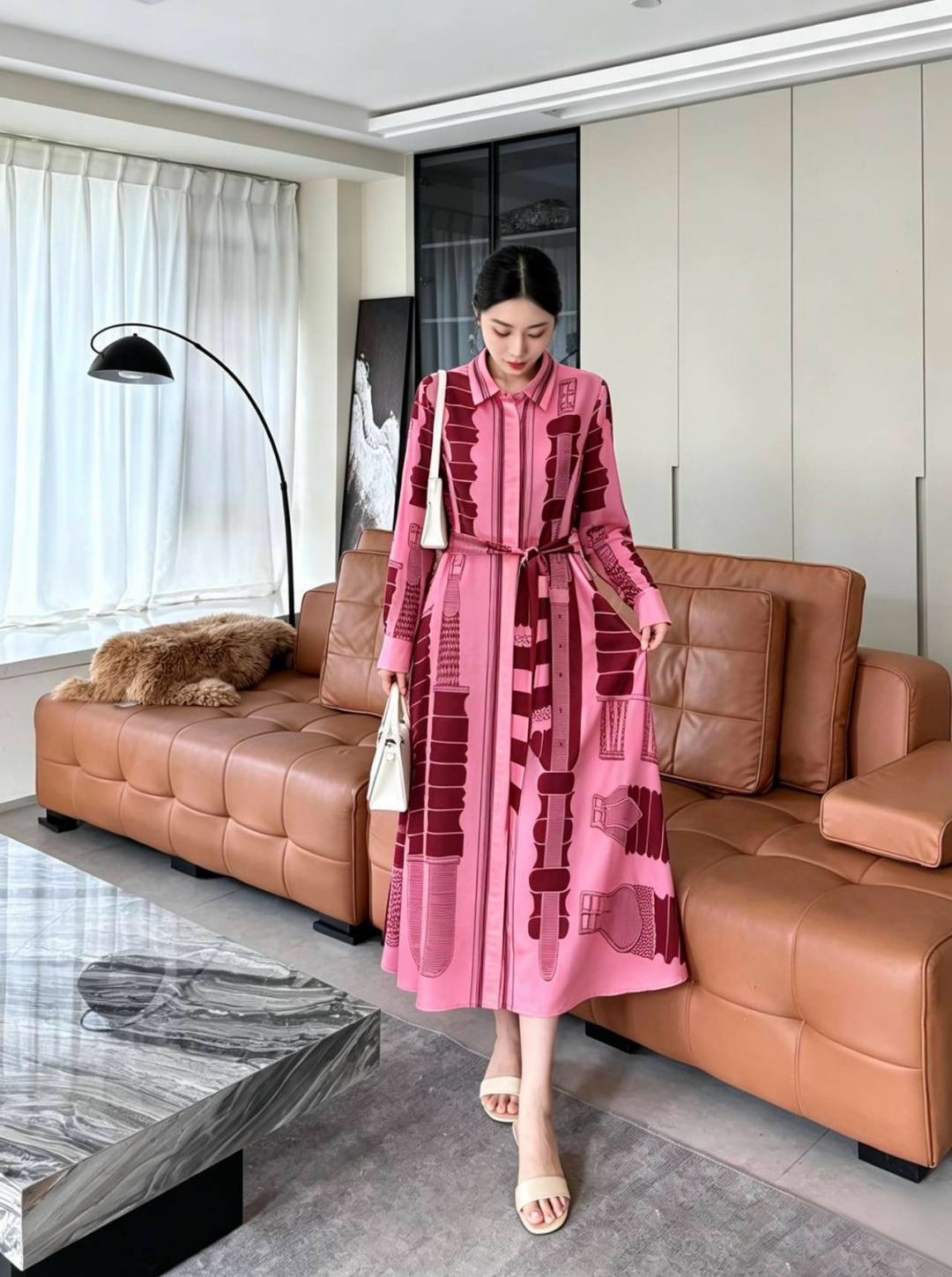 Herm New printed silk dress