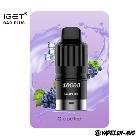 IGET BAR PLUS S3 POD 10000 Puffs - Grape lce
