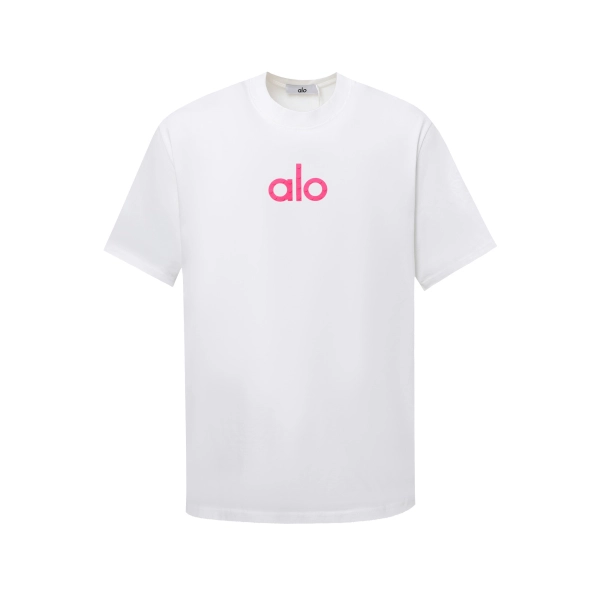 alo yoga T-shirt white ( pink label)