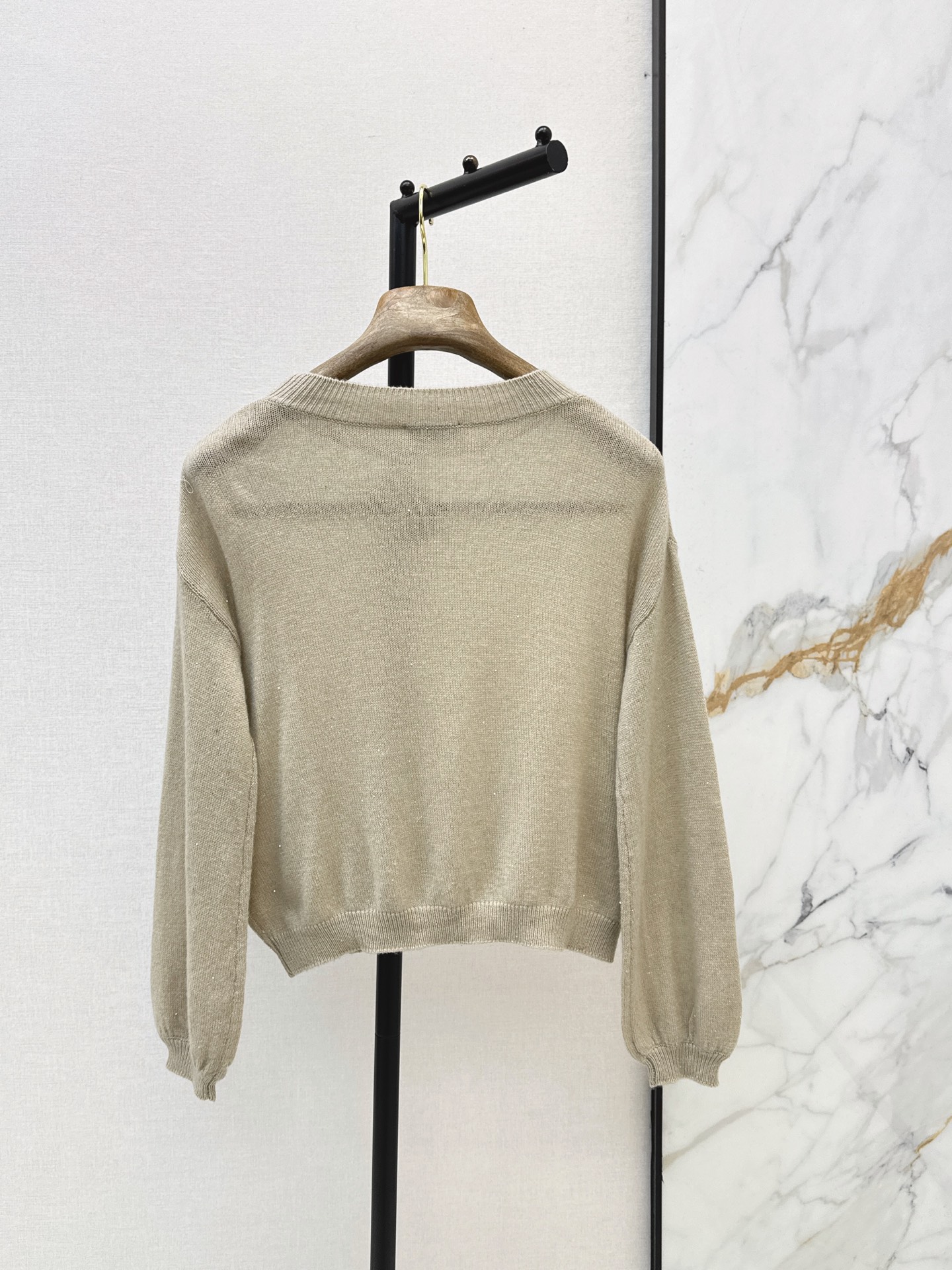 Brun New Shimmer Sequin Knit Sweater
