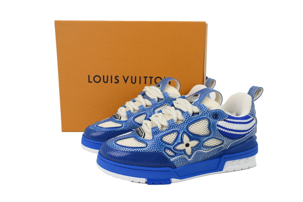 Pkkicks God Batch LOUIS VUITTON New Blue Woolen Fabric New Blue