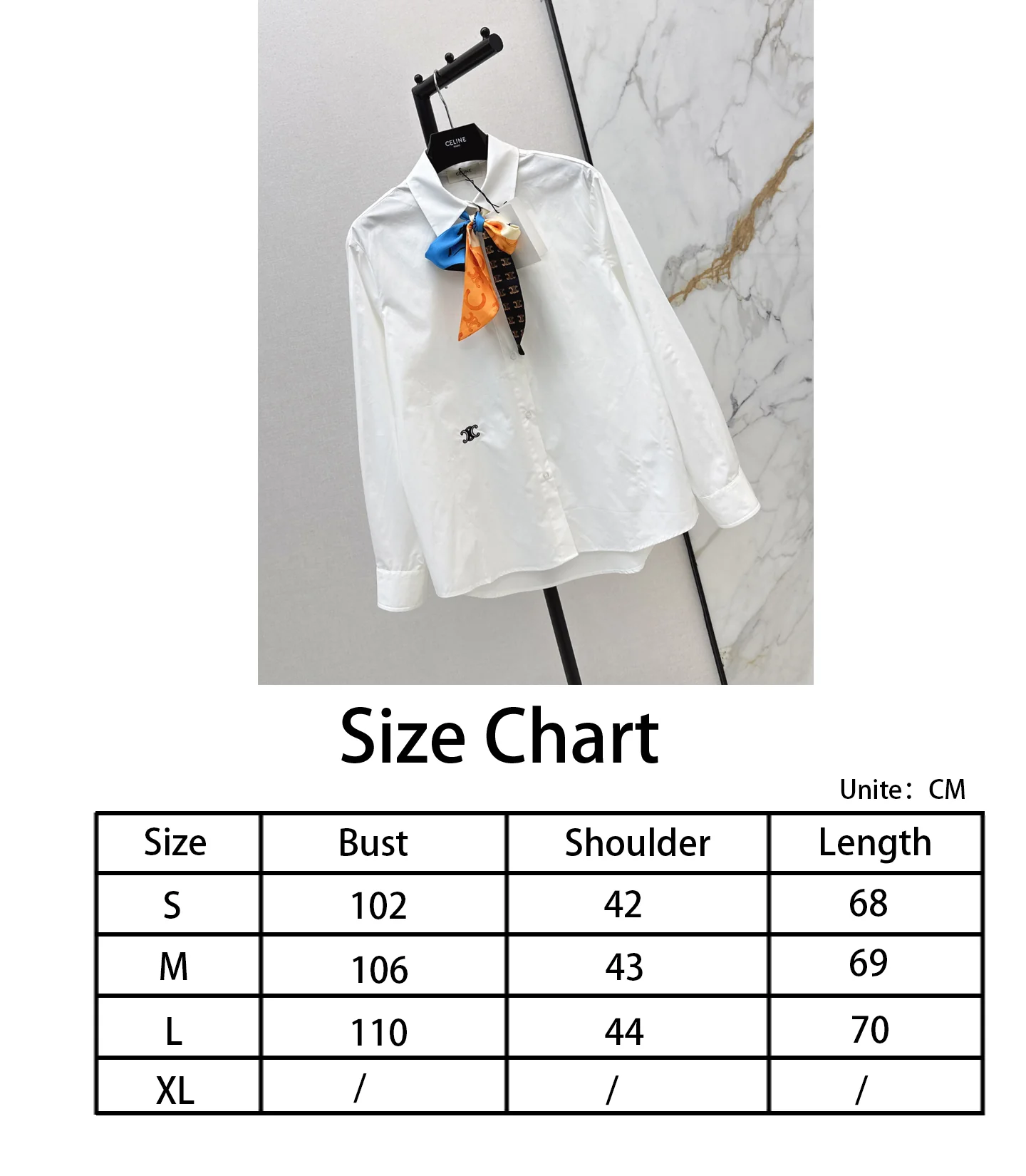 Celi NEW Silk scarf decorating shirt