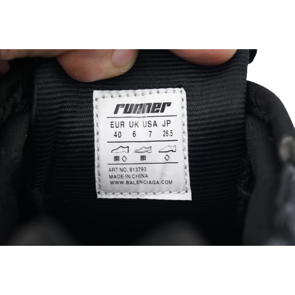 Under Armour x Balenciaga Runner Sneaker 'Black' 813793 WRUCU 1000