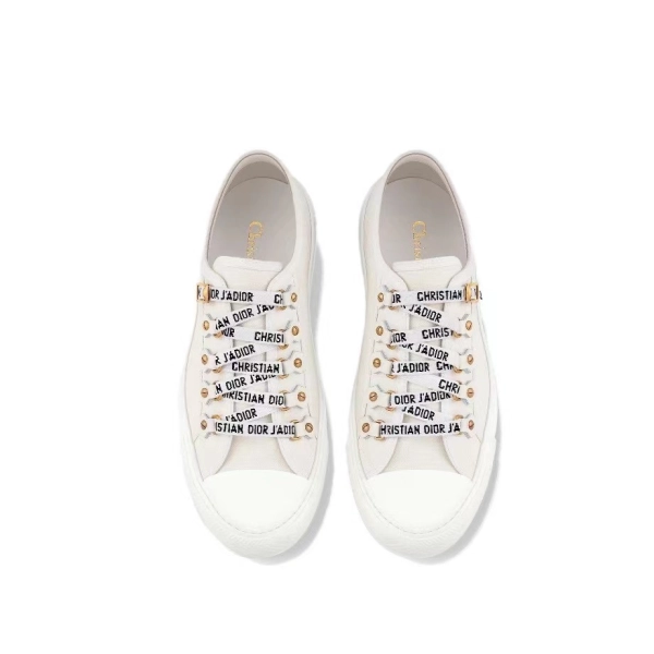 Dior Walk'N'Dior Low Top White Canvas  KCK177CVA_S06W