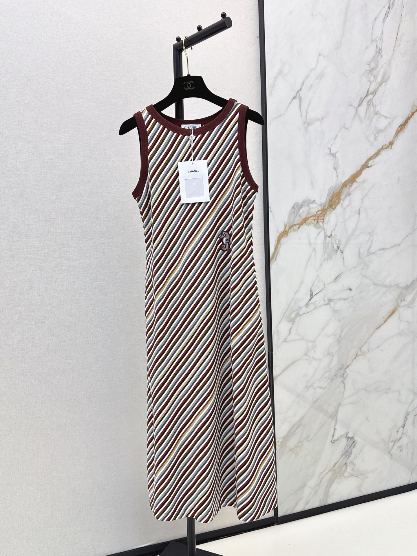 Chan New Vintage striped sleeveless dress