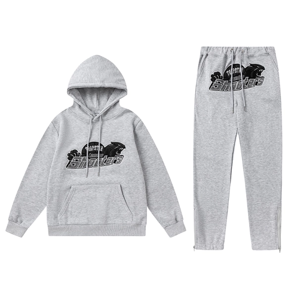 Trapstar Hoodie Tracksuit-8869 Grey