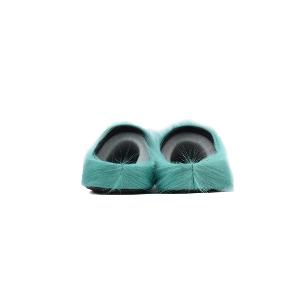 Marni Long-hair Calfskin Fussbett Sabot Dark Green SBMR000600P412200V38