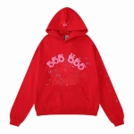 Sp5der Hoodie Red Pink555