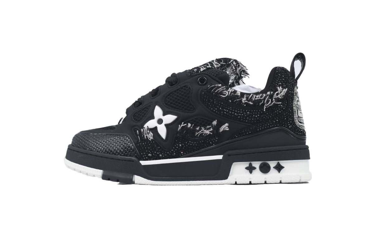 Pkkicks God Batch Louis Vuitton Skate Horse Hair Black Diamond