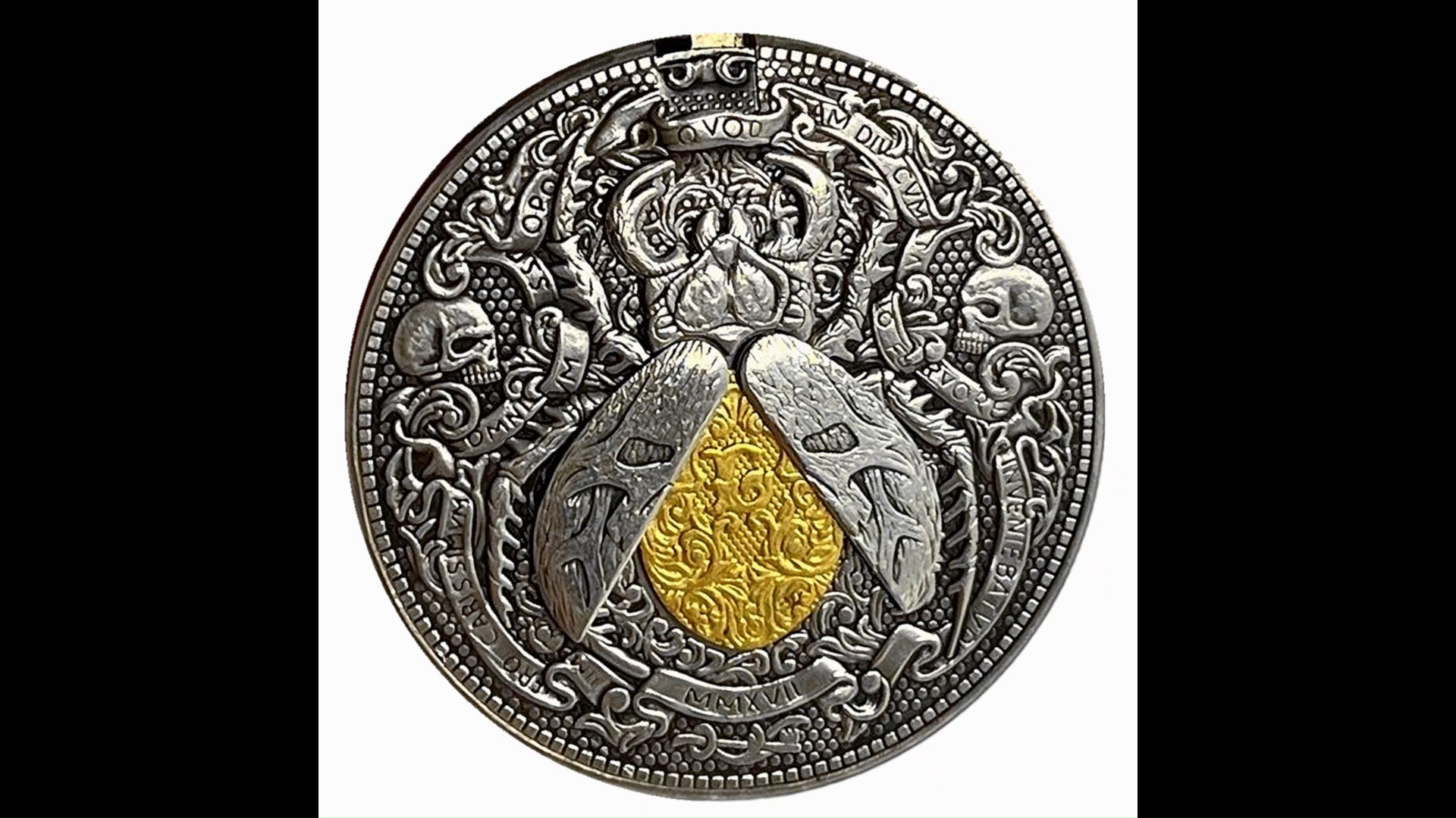 Movable Mechanical Coin 'Gold Scarab Egypt Vintage' Roman Booteen Coin Hobo Nickel Morgan Dollar Amazing Art Collectible Creative Gift Handmade Commemoration Coin