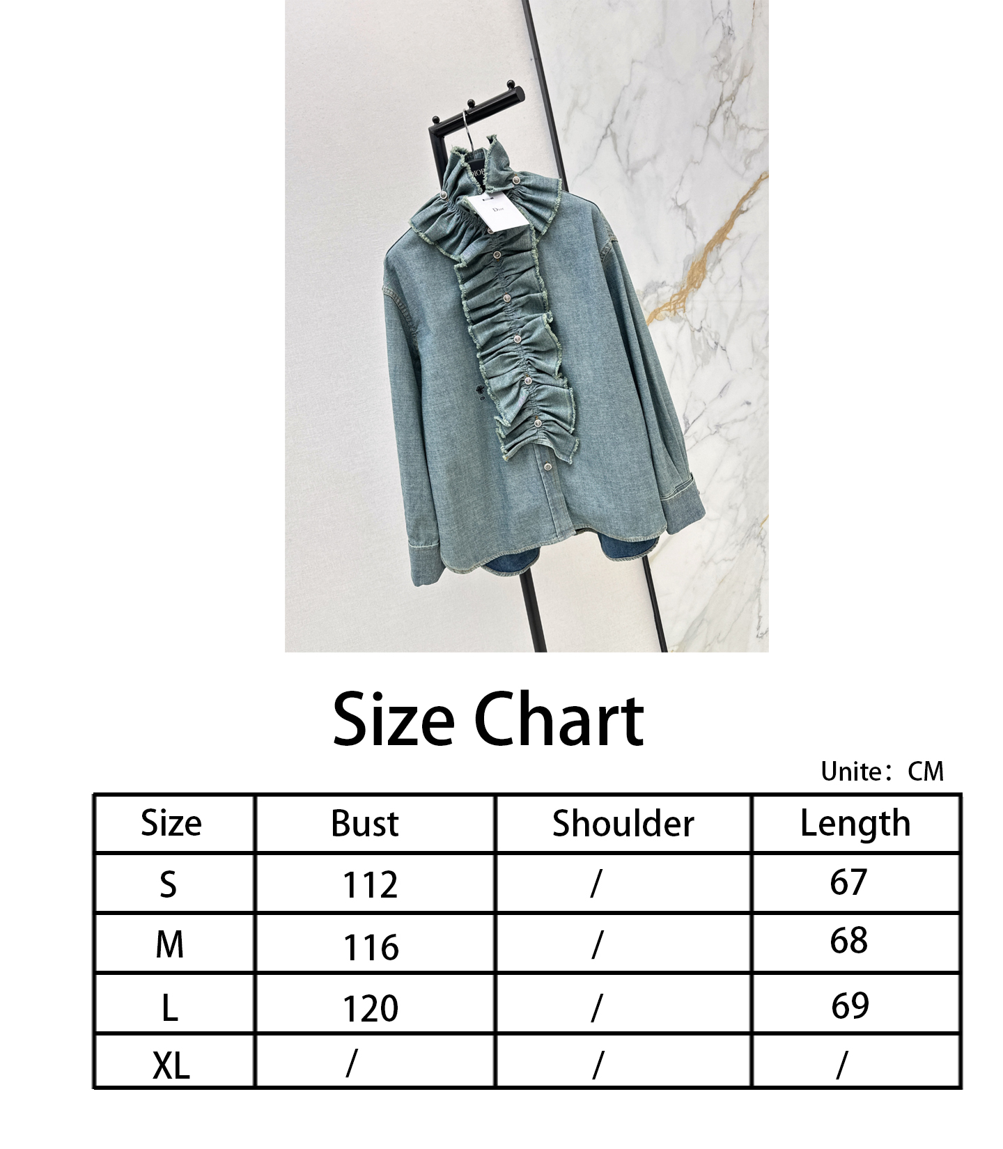 CD NEW ruffle denim shirts