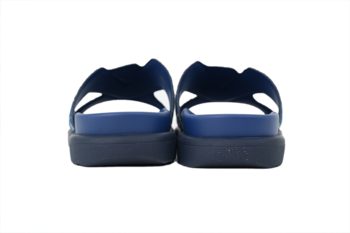 Pkkicks God Batch LOUIS VUITTON Oasis Mule Shoes Blue Denim Fabric