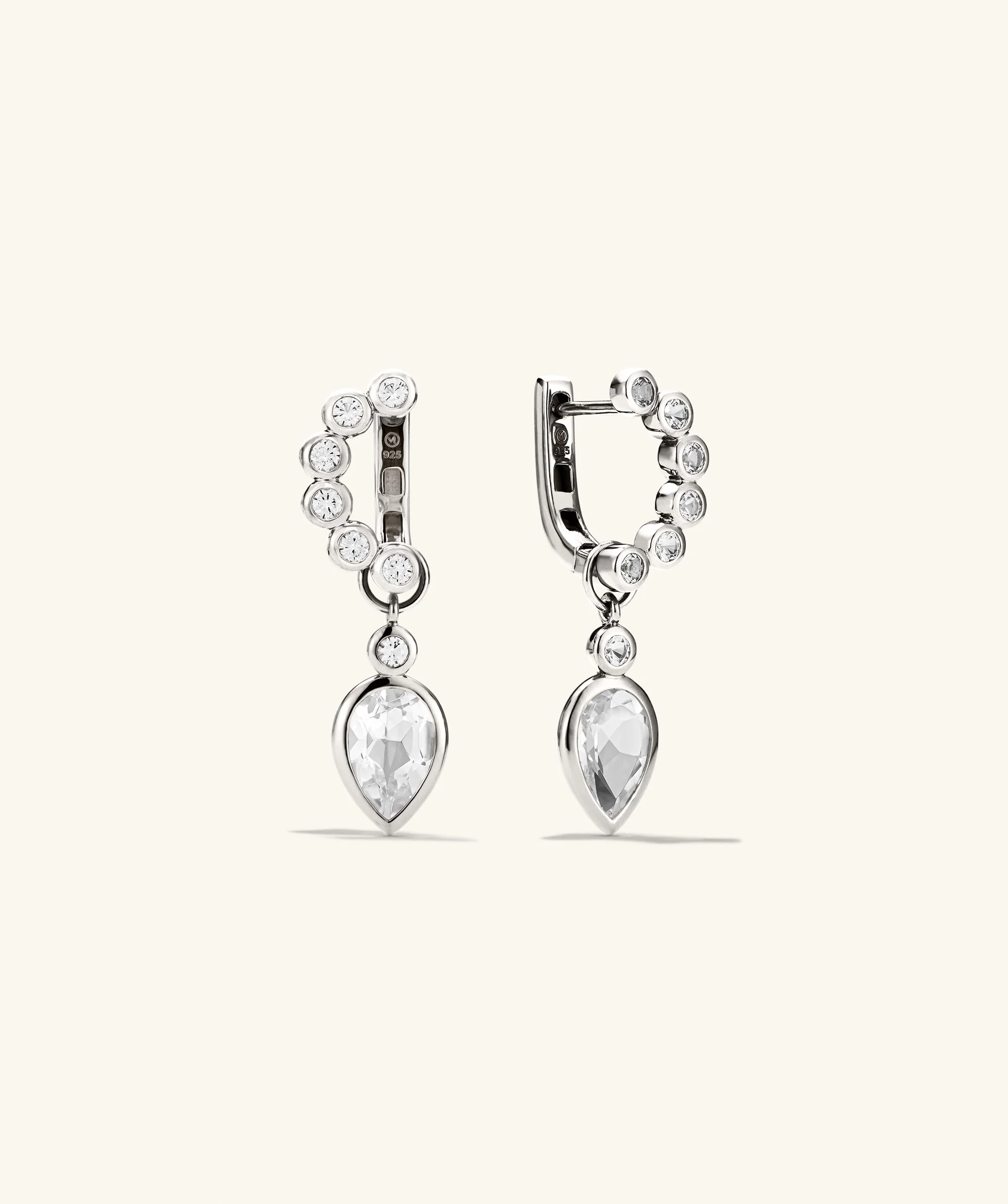 Remy Gemstone Charm Hoops