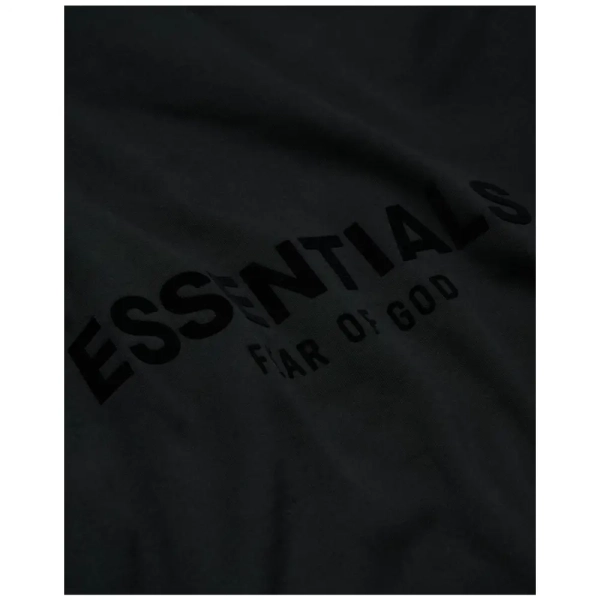 Fear of God Essentials Pullover Chest Logo Hoodie Stretch LimoBlack FW22