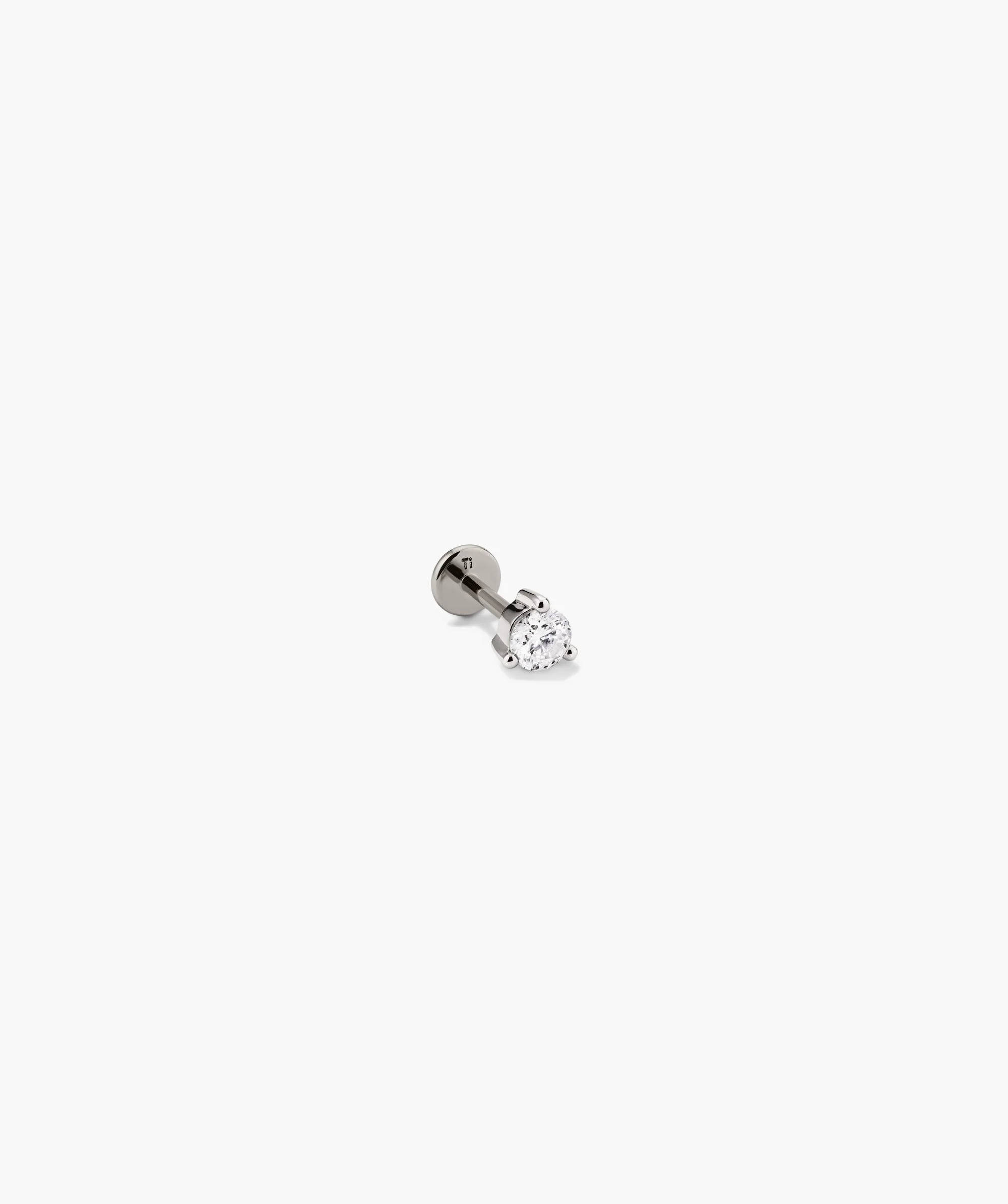 Piercing Studio - Single Round Diamond Flat Back Stud