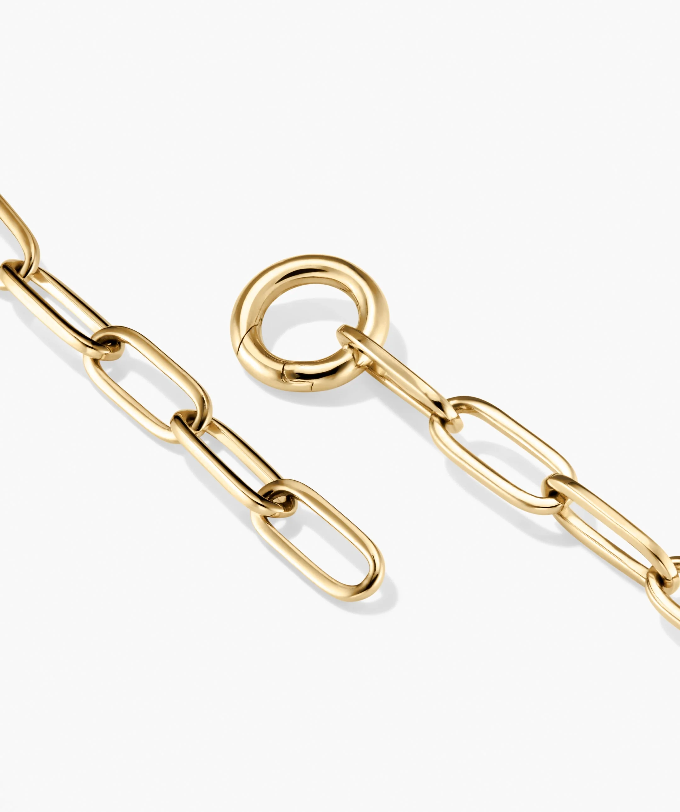Paperclip Chain Charm Bracelet