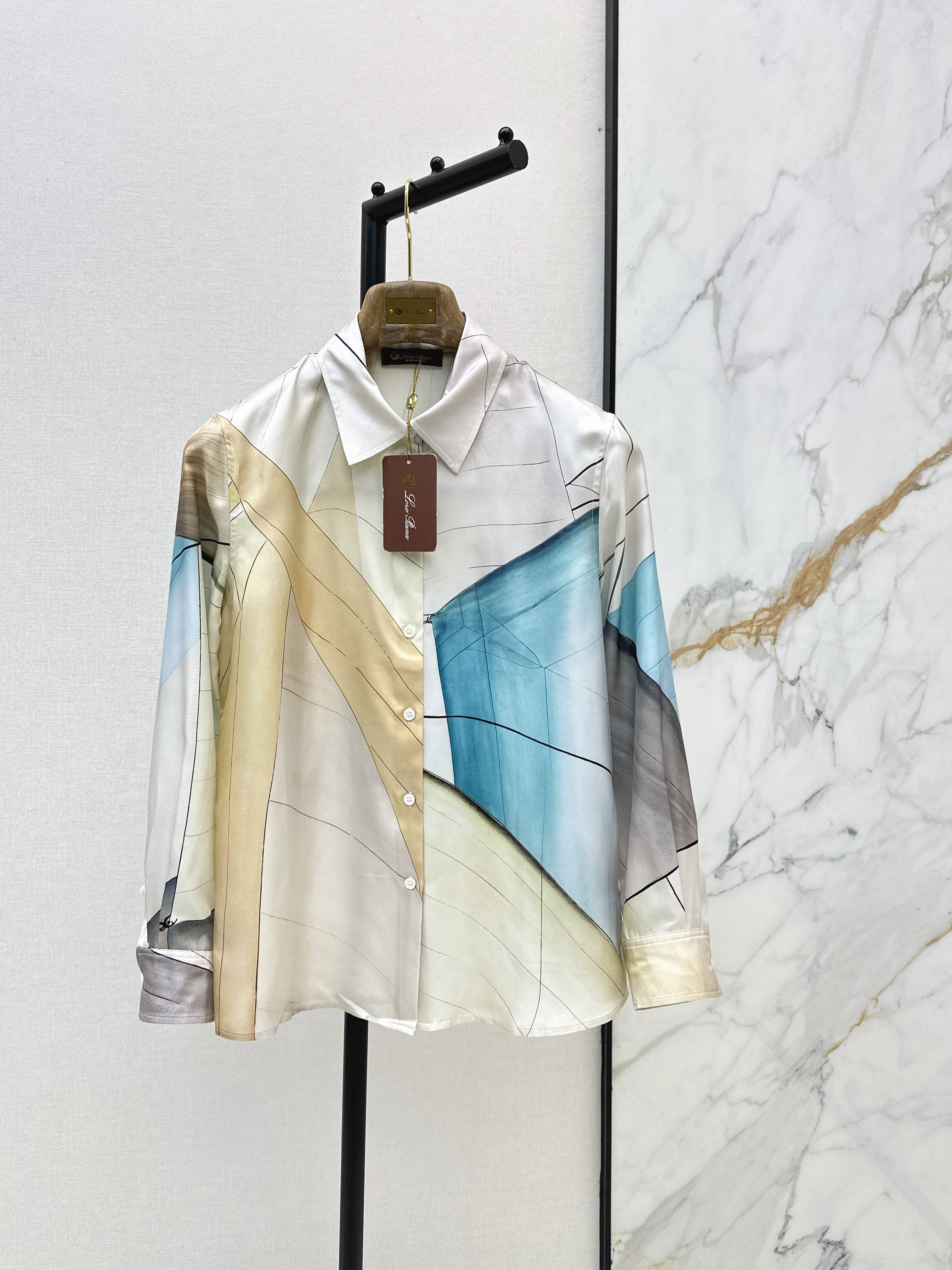 Loro New printed silk shirt