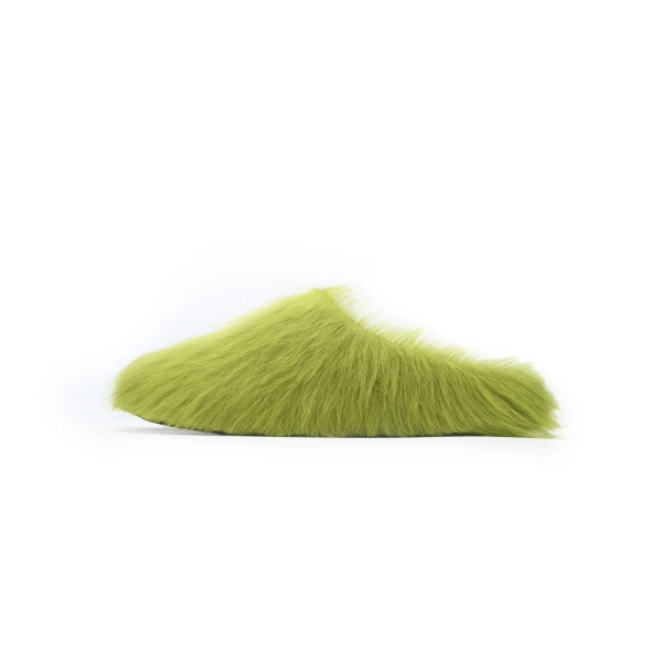 Marni Long-hair Calfskin Fussbett Sabot Green SBMR000600P412200V07