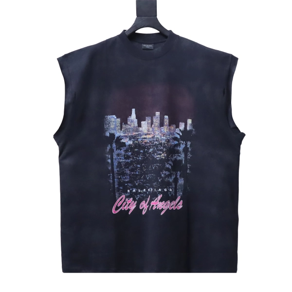 Balenciaga Clothes  25SS City of Angels Limited Print Sleeveless Tank Top