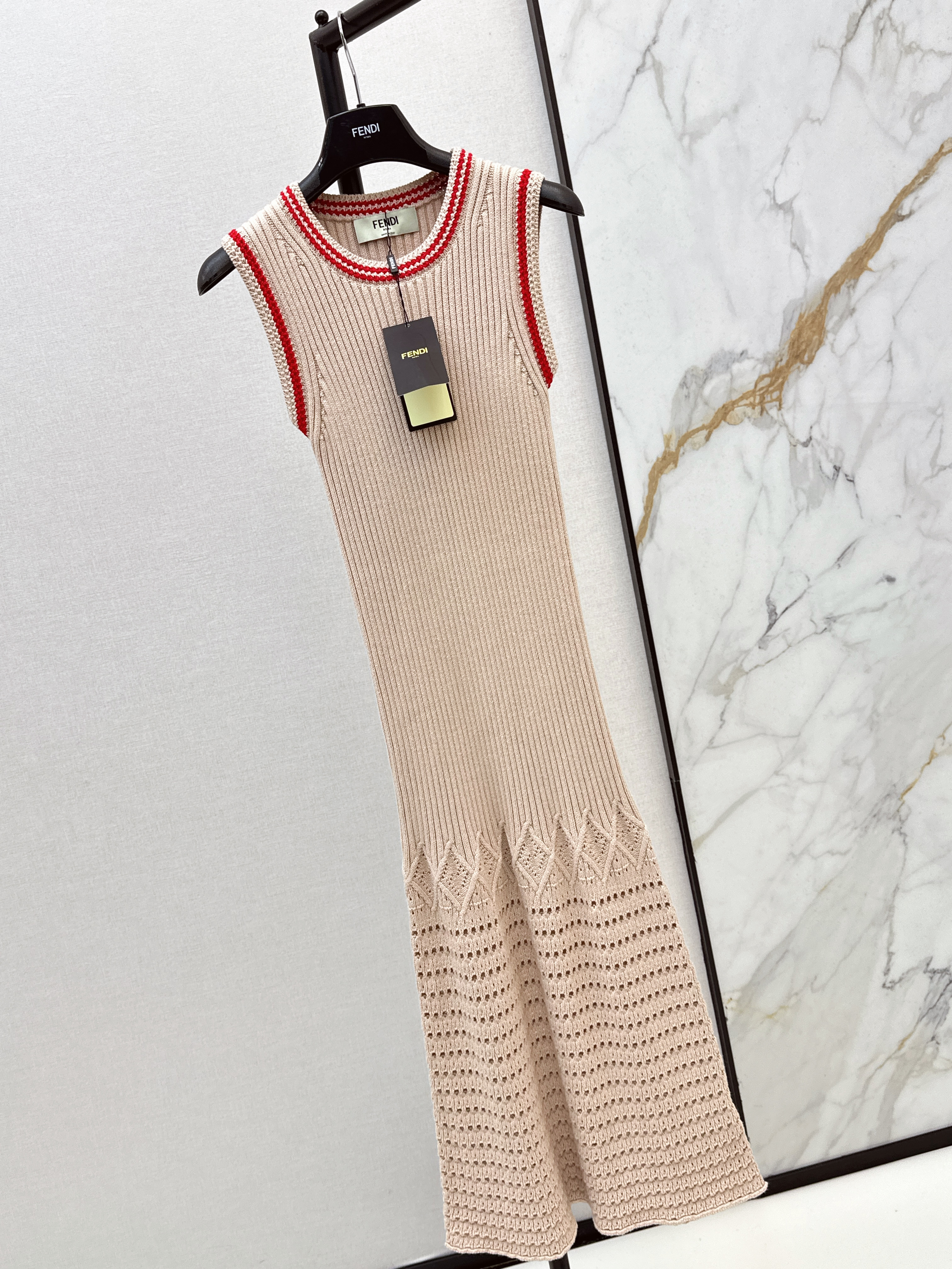 Fend New jacquard sleeveless dress