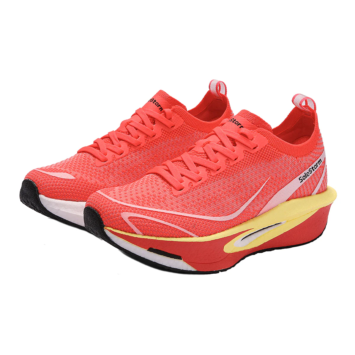 Women's Running Walking Tennis Shoes , Breathable Flyknit Upper & Easy-On Heel Design-SSOO3W