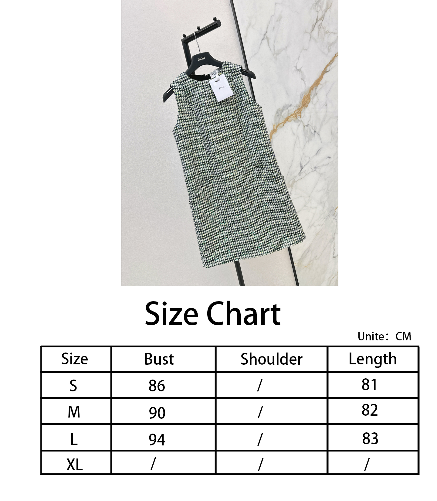 CD NEW houndstooth sleeveless dress