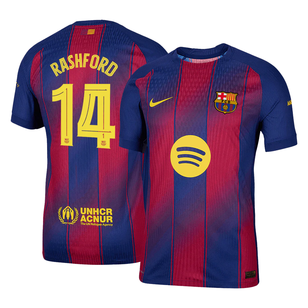 RASHFORD #14 Barcelona Home Player Version Soccer Jersey 2025/26 - UCL