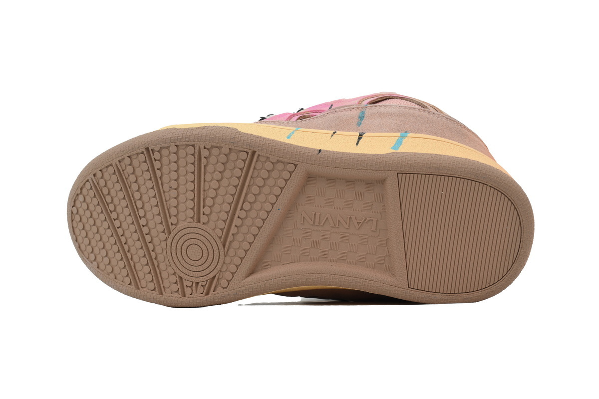 Lanvin Leather Curb x Gallery Dept Sneakers Paint Drip Pale Pink