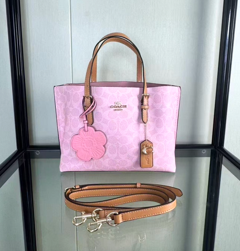 COACH CER24 Mollie Tote Bag 25 Signature Canvas Shoulder Crossbody Bag