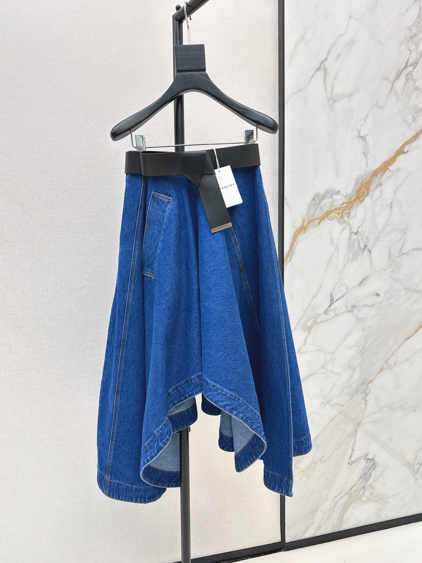 Giv New Asymmetrical denim skirt