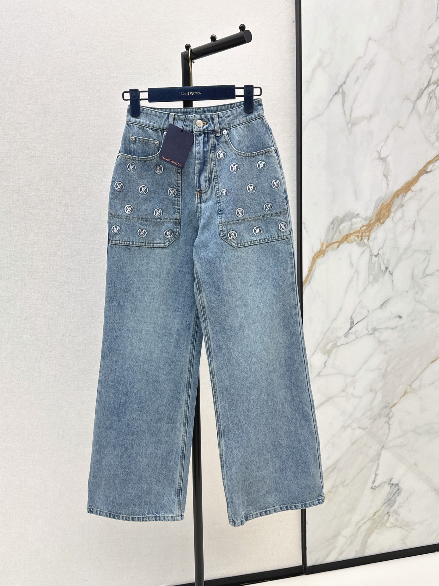 Louis New embroidered Sequin Jeans