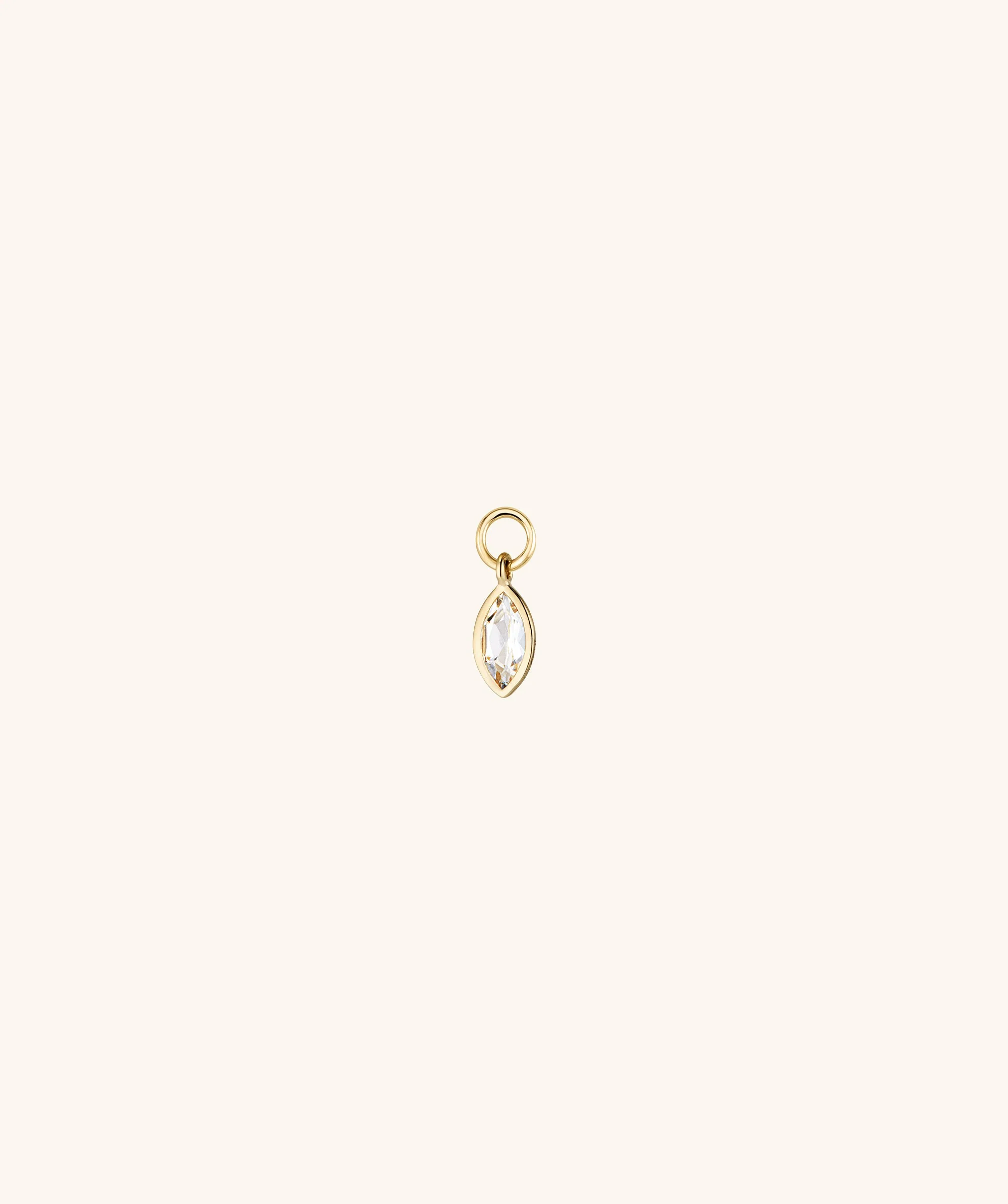 Marquise Gemstone Hoop Charm