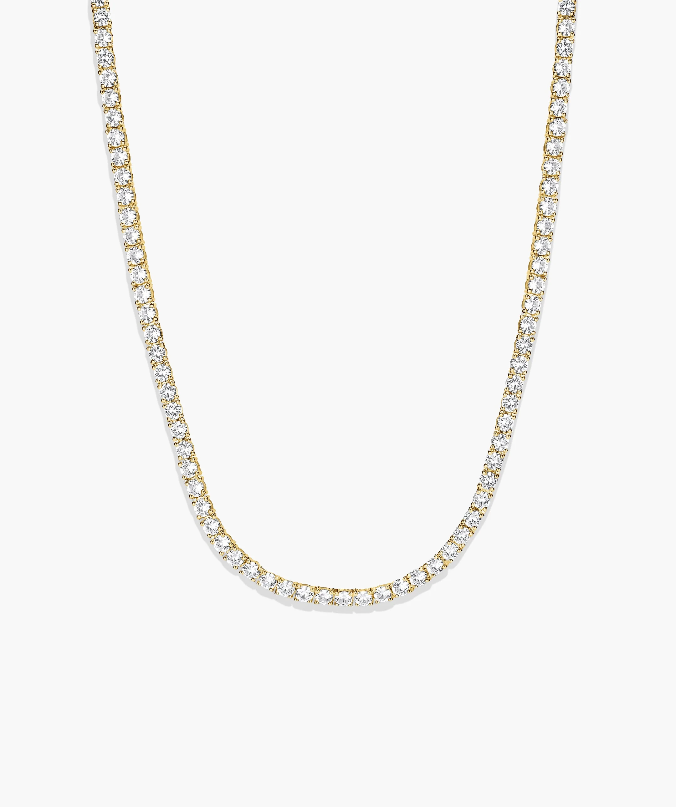 Lab Grown Sapphire Tennis Necklace